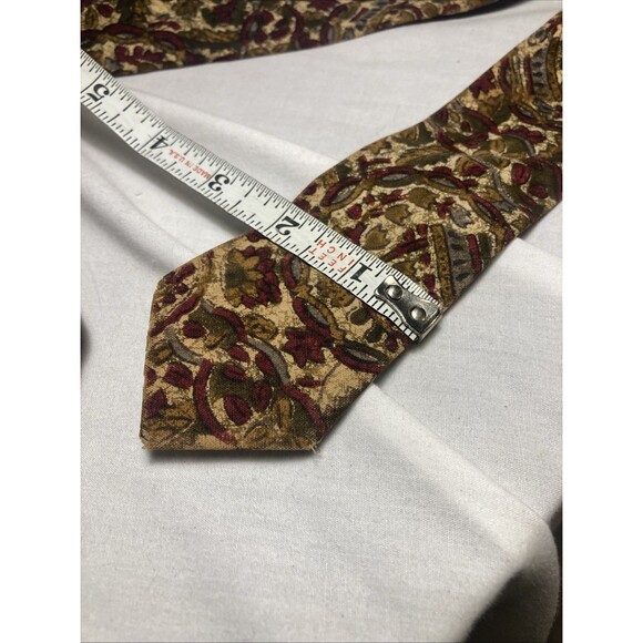 Wild Print Skinny Tie Necktie 1960s Vintage Holiday Party Wear Mod - Picture 3 of 5